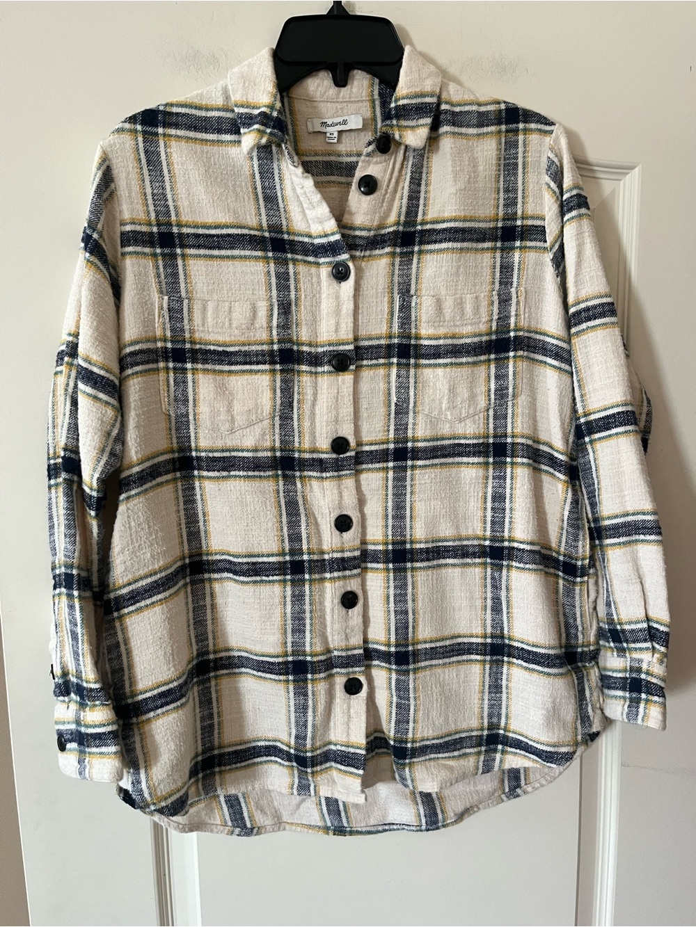 Madewell Cotton “Worn Look Style” Paid Flannel Button Down Shirt Size XS
